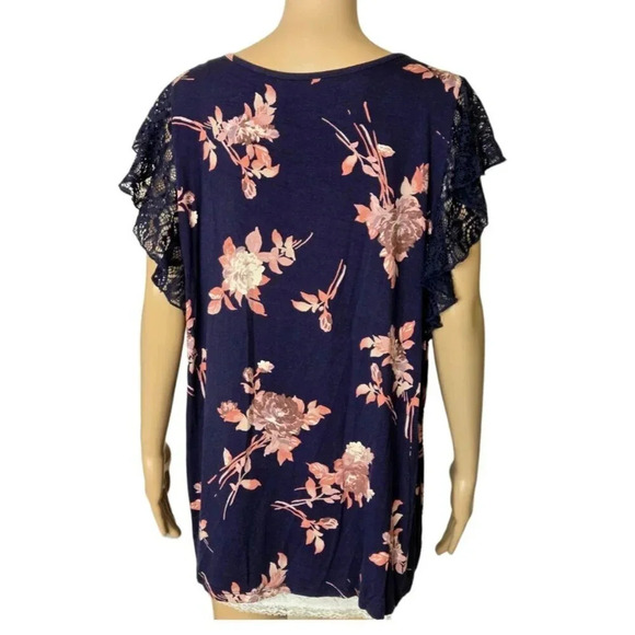 TORRID Women's Super Soft Knit wear what you love floral blue Top Plus Size 2 - Picture 3 of 5